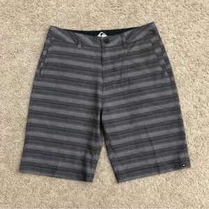 Quiksilver Gray Striped Swim Shorts